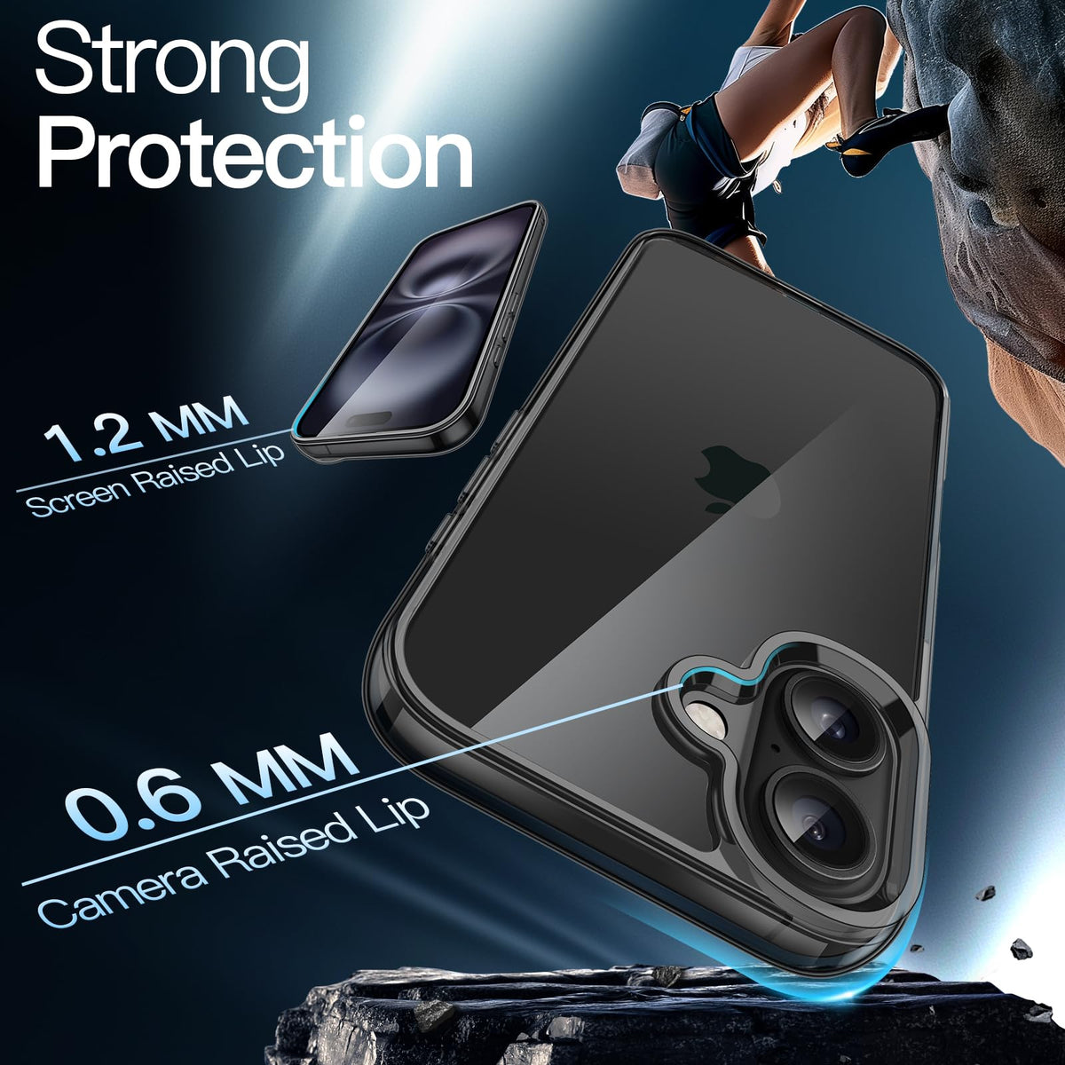 JETech Case for iPhone 16 Pro, Anti-Yellowing, Natural Titanium