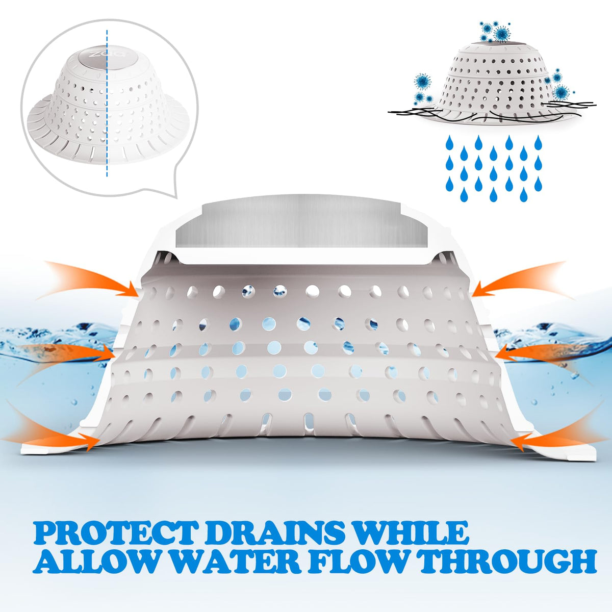zaa Shower Drain Hair Catcher Bathtub Drain Strainer Sink Drain Protector