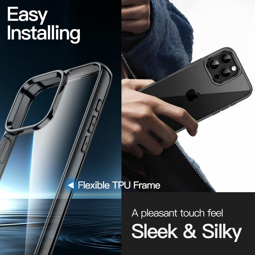 JETech Case for iPhone 16 Pro, Anti-Yellowing, Natural Titanium