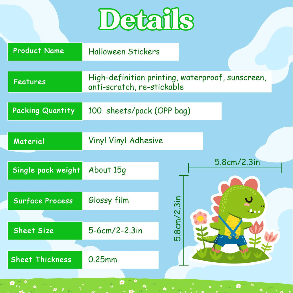OHOME Fall Stickers | 100 PCS Thanksgiving Stickers for Kids - Vinyl Thanksgiving Games Toys Gifts Activities Essentials Party Favors Supplies - Friendsgiving Crafts Bulk for Classroom Home