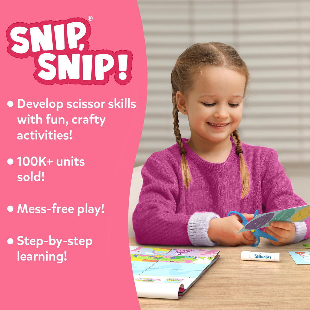 Skillmatics Snip Snip, Scissor Skills, Felt Craft Activity, Gift for Kids