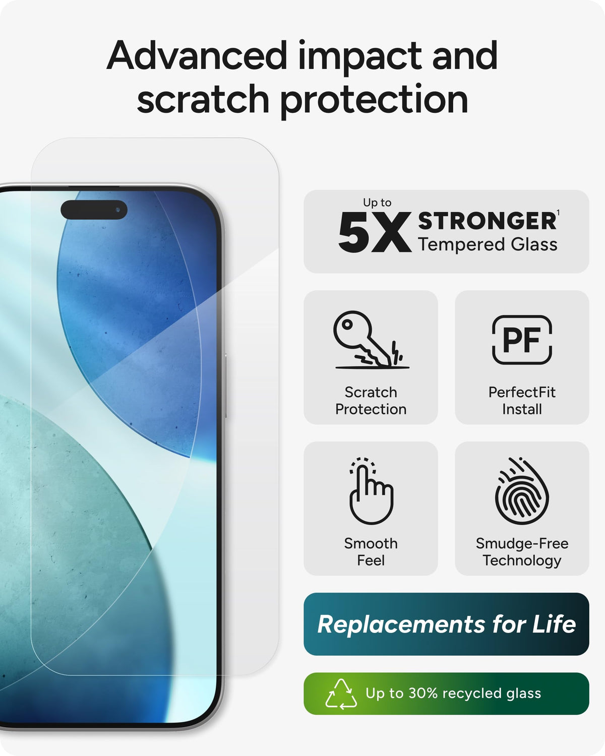 ZAGG Glass Elite Screen Protector for Apple iPhone 11 Pro Max and Xs Max