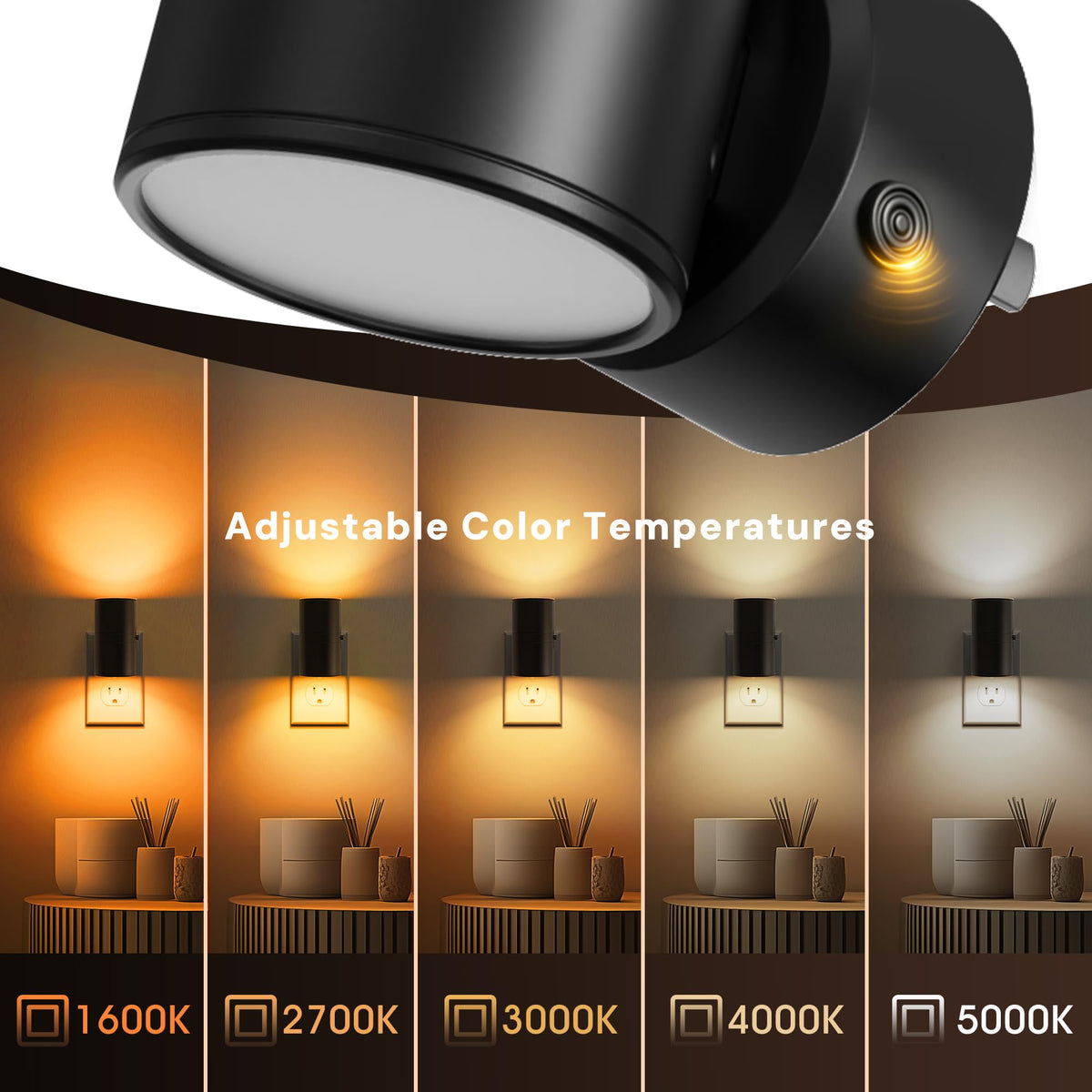 L LOHAS LED Night Light Plug in, Night Lights Plug into Wall, Soft White