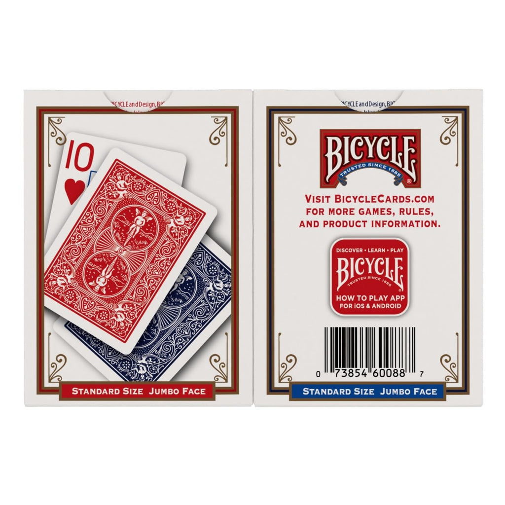 Bicycle Playing Cards 2 Pack Standard Poker Size Red and Blue