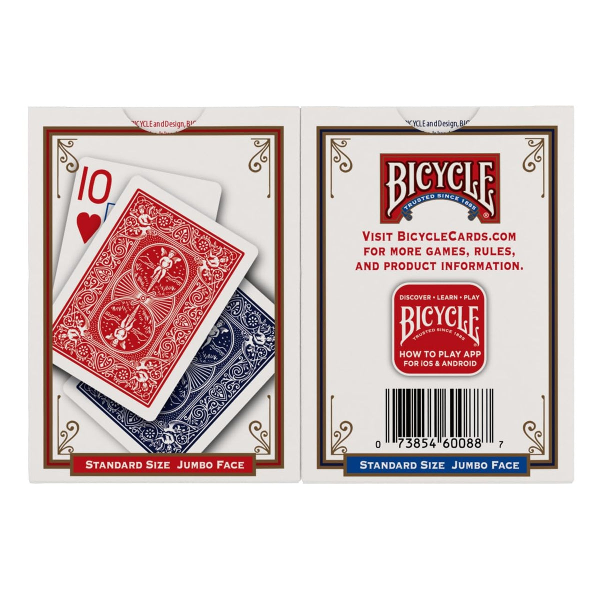 Bicycle Playing Cards 2 Pack Standard Poker Size Red and Blue