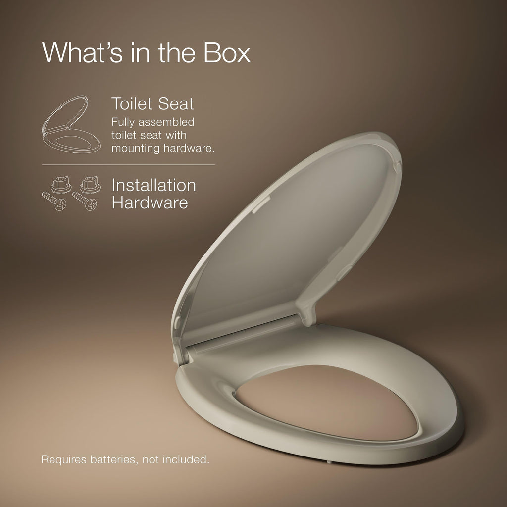 KOHLER CACHET® Nightlight Soft Close Toilet Seat Elongated, ReadyLatch®, Grip-Tight Hardware, White