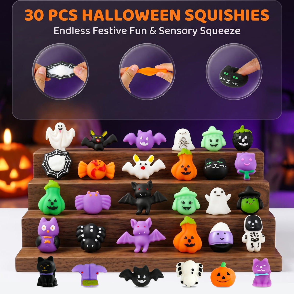 30 Pack Squishy Toys, Kawaii Squishies Party Favors for Kids 4-8 8-12 Treasure Box Toys for Classroom Birthday Xmas Gifts Goodie Bag Mini Animals Mochi Squishy Stress Relief Sensory Toys Random