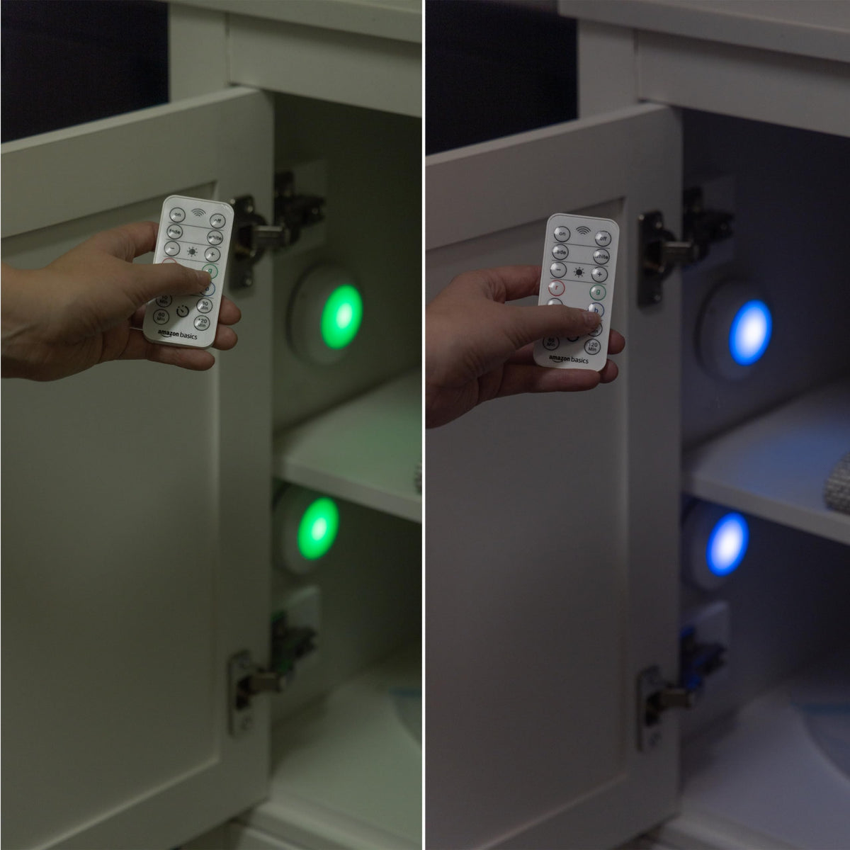 Amazon Basics LED Motion Sensor Light Bar, USB/Battery Operated, 250 Lumens, 12 Inches, Swivel, Under Cabinet Lighting for Closet, Kitchen, 2-Pack, White