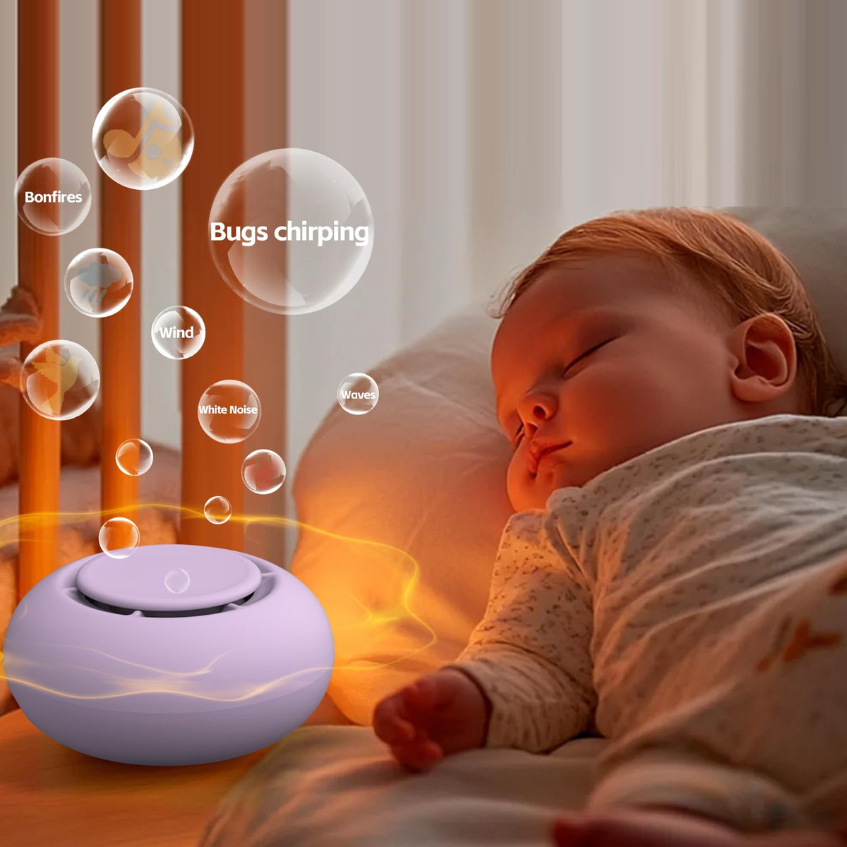 Portable Baby Sound Machine & Essentials for Babies & Kids-Blue