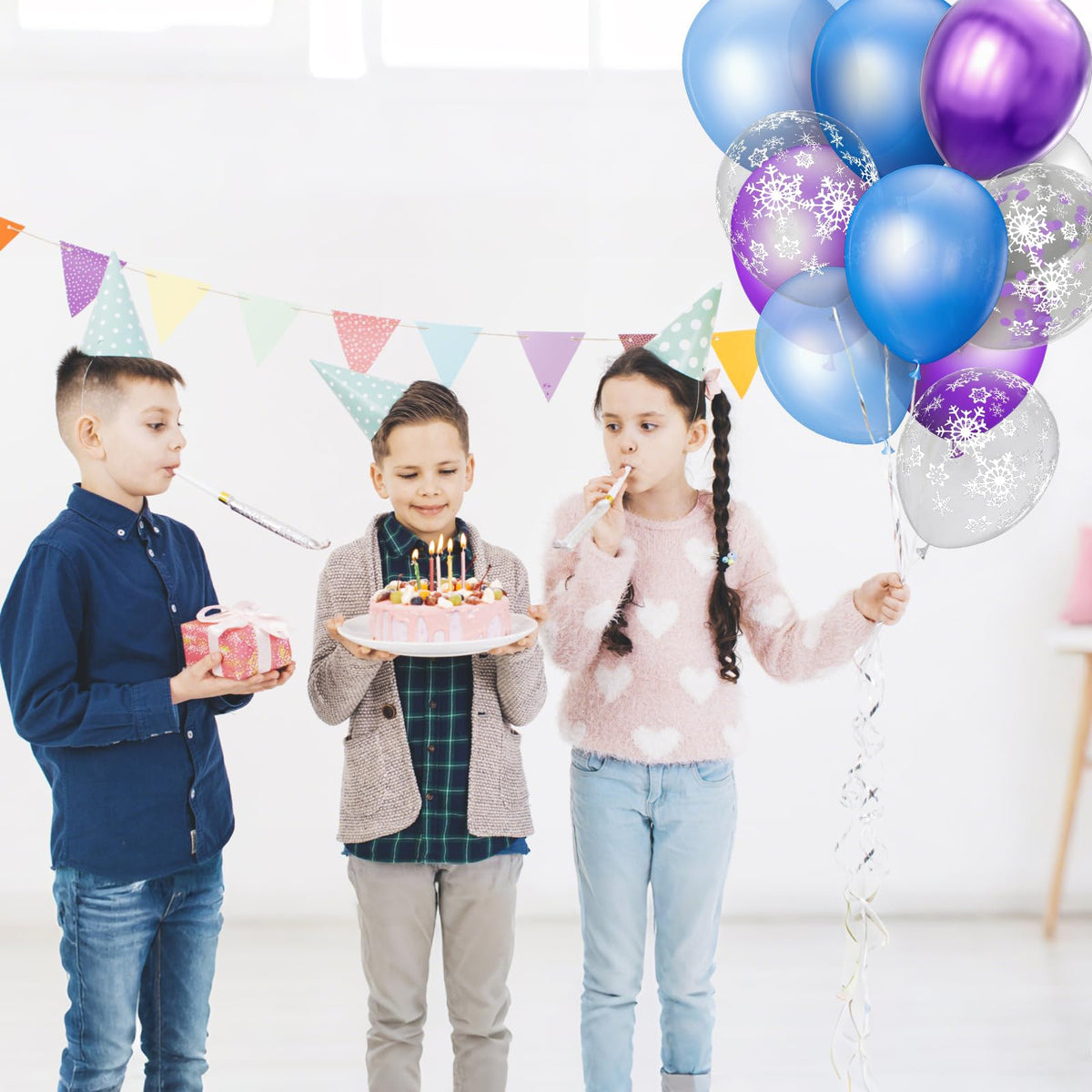 68Pcs Dusty Blue and Champagne Gold Balloons 12 Inch Sand White Pastel Baby Blue Confetti Balloon for Boy Baby Shower Bridal Shower Birthday Wedding Party Decorations.