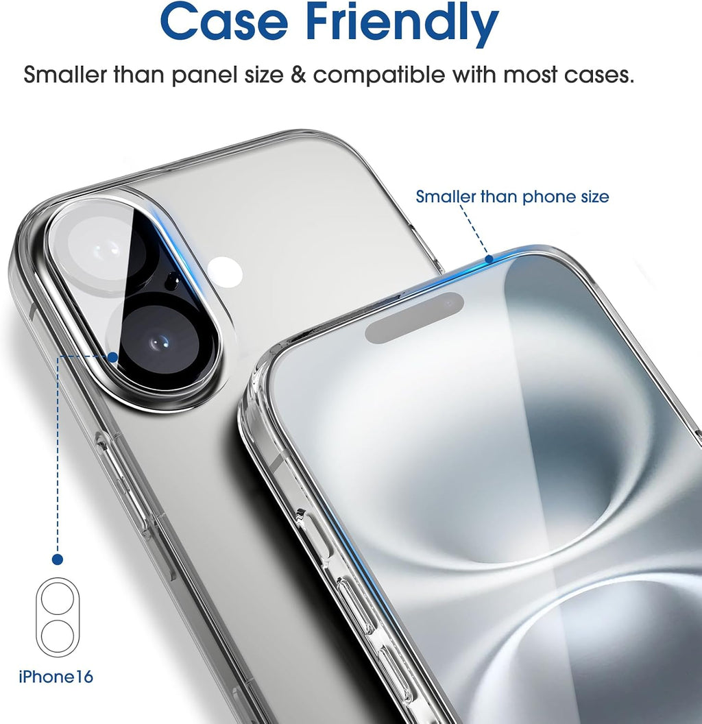 amFilm OneTouch for iPhone 17e / iPhone 16e Screen Protector Tempered Glass