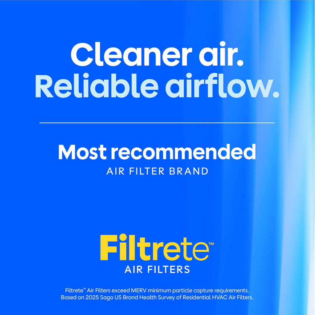 Filtrete 20x25x1 Air Filter, MERV 11, MPR 1000, 6 HVAC Filters