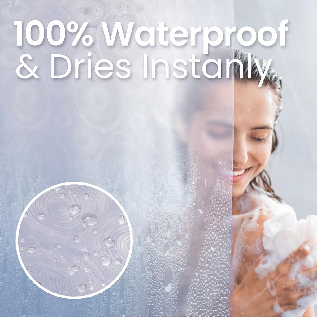 LiBa Shower Curtain PEVA 8G, 72x72 Inch Waterproof Clear