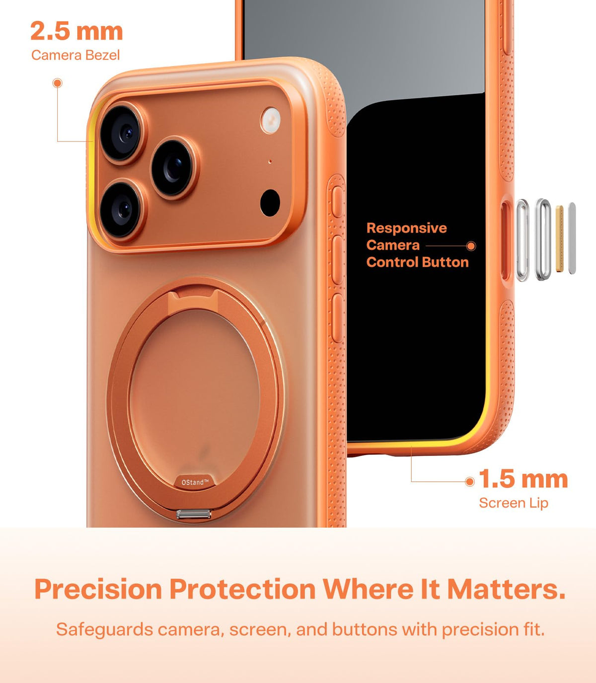 TORRAS 360 Magnetic Stand for iPhone 17 Pro Max Case, Clear