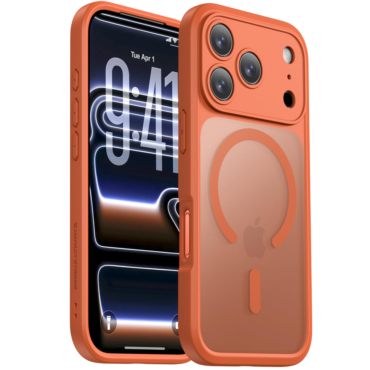 ImpactStrong Magnetic Guard Designed for iPhone 13 Case [Camera Protection] [Military Grade Drop Tested] [Compatible with MagSafe] Slim Translucent Matte Phone Case (6.1") - Black