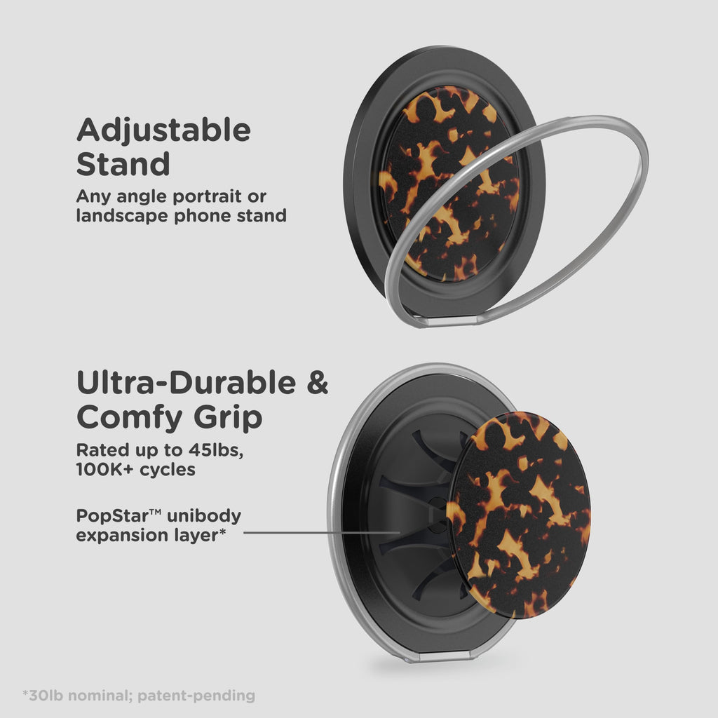 PopSockets Low-Pro Grip for MagSafe, Thin Profile- Gunmetal
