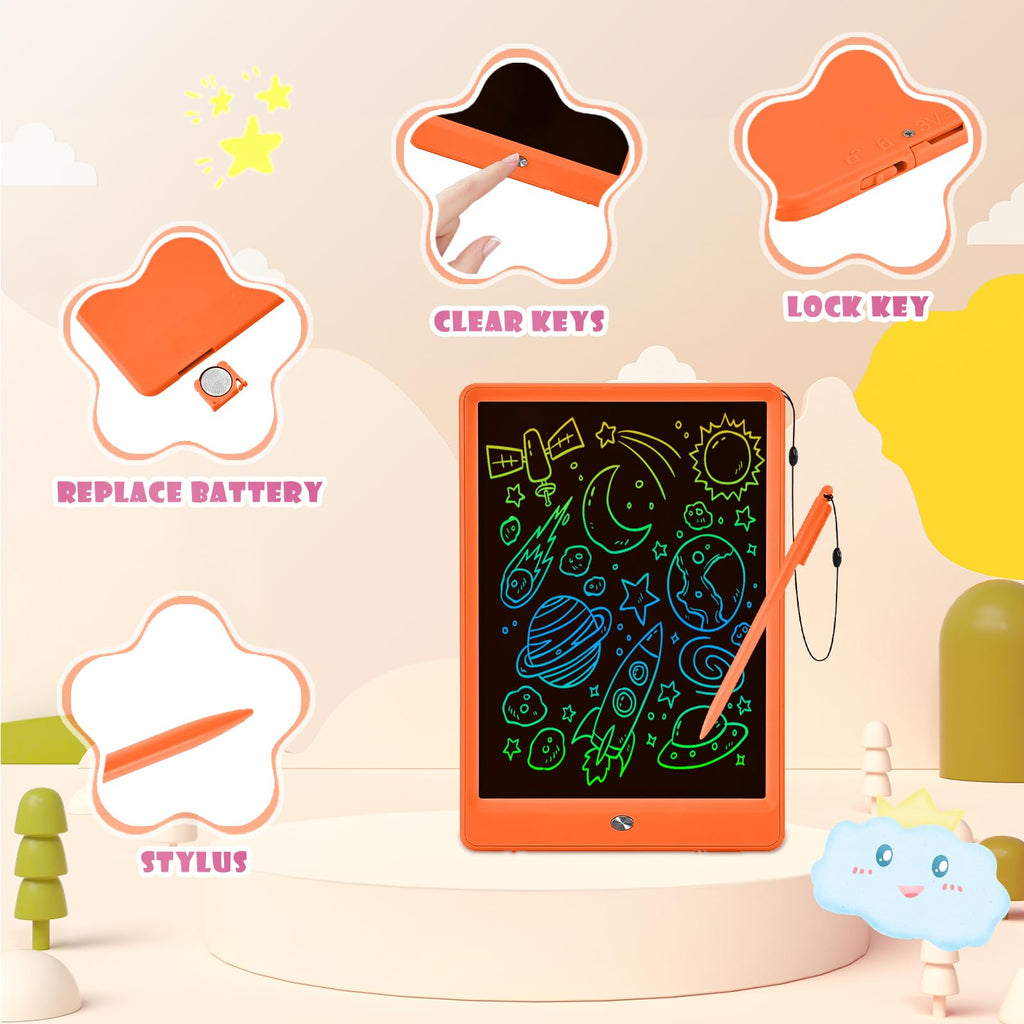 EooCoo Kids Travel Essential 12 Inch LCD Writing Tablet, 2 Pack