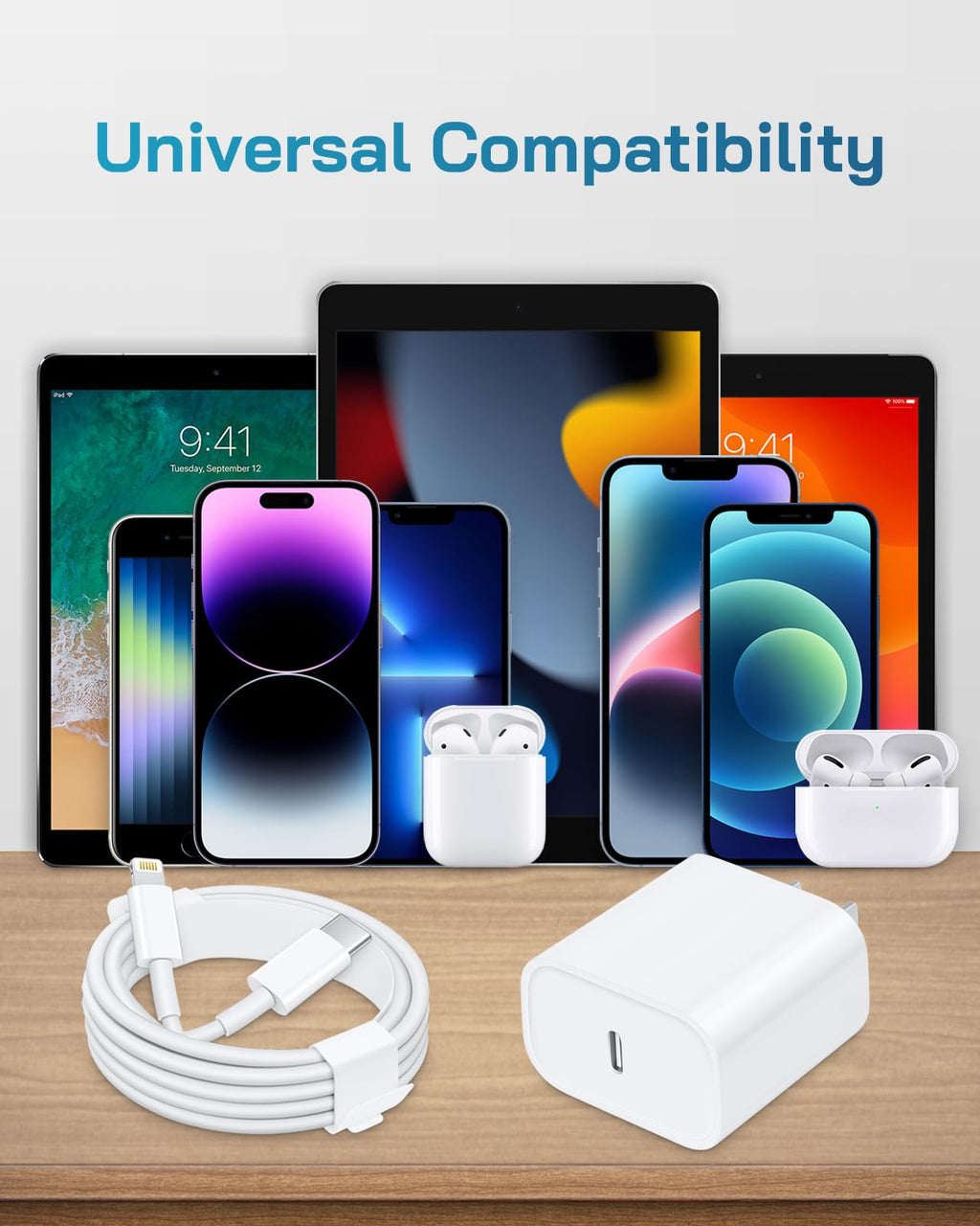 CXX 20W Fast Charger for iPhone 14/13/12 [3-Pack, MFi Certified]