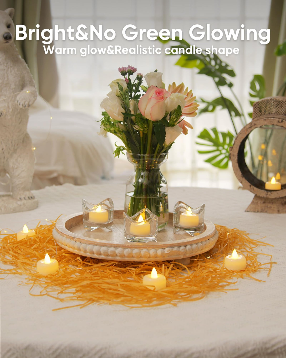 Amagic 12Pack Blue Flameless LED Tea Lights Candles Battery Operated