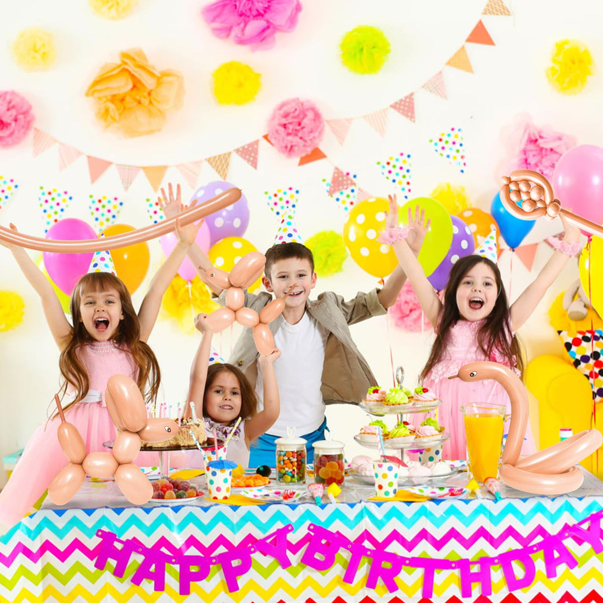 100Pcs clear 260 Balloons Clear Long Skinny Latex Balloon for Animal Ballons, Premium Quality Balloons for Beginners Baloons Making Kid's Carnivals Party Decoartion