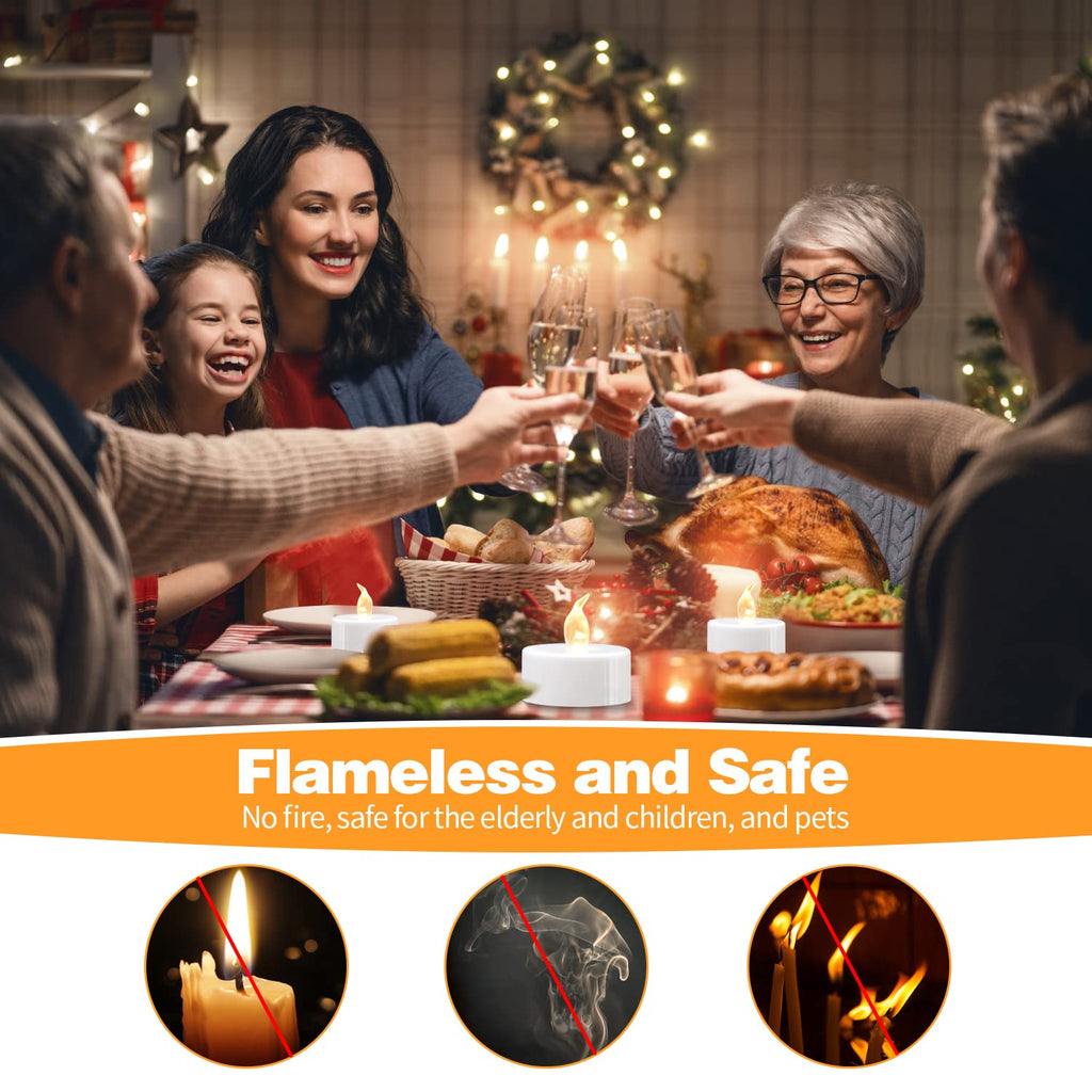 KOABY 12/24/50/100/200/400 Pack LED Tea Lights