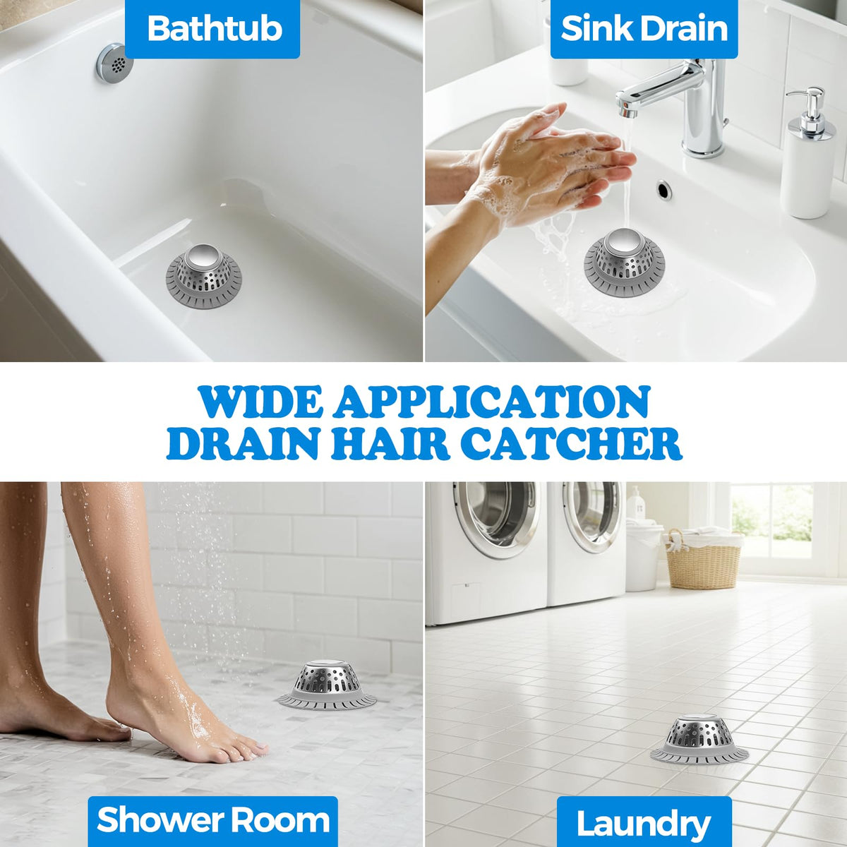 zaa Shower Drain Hair Catcher Bathtub Drain Strainer Sink Drain Protector