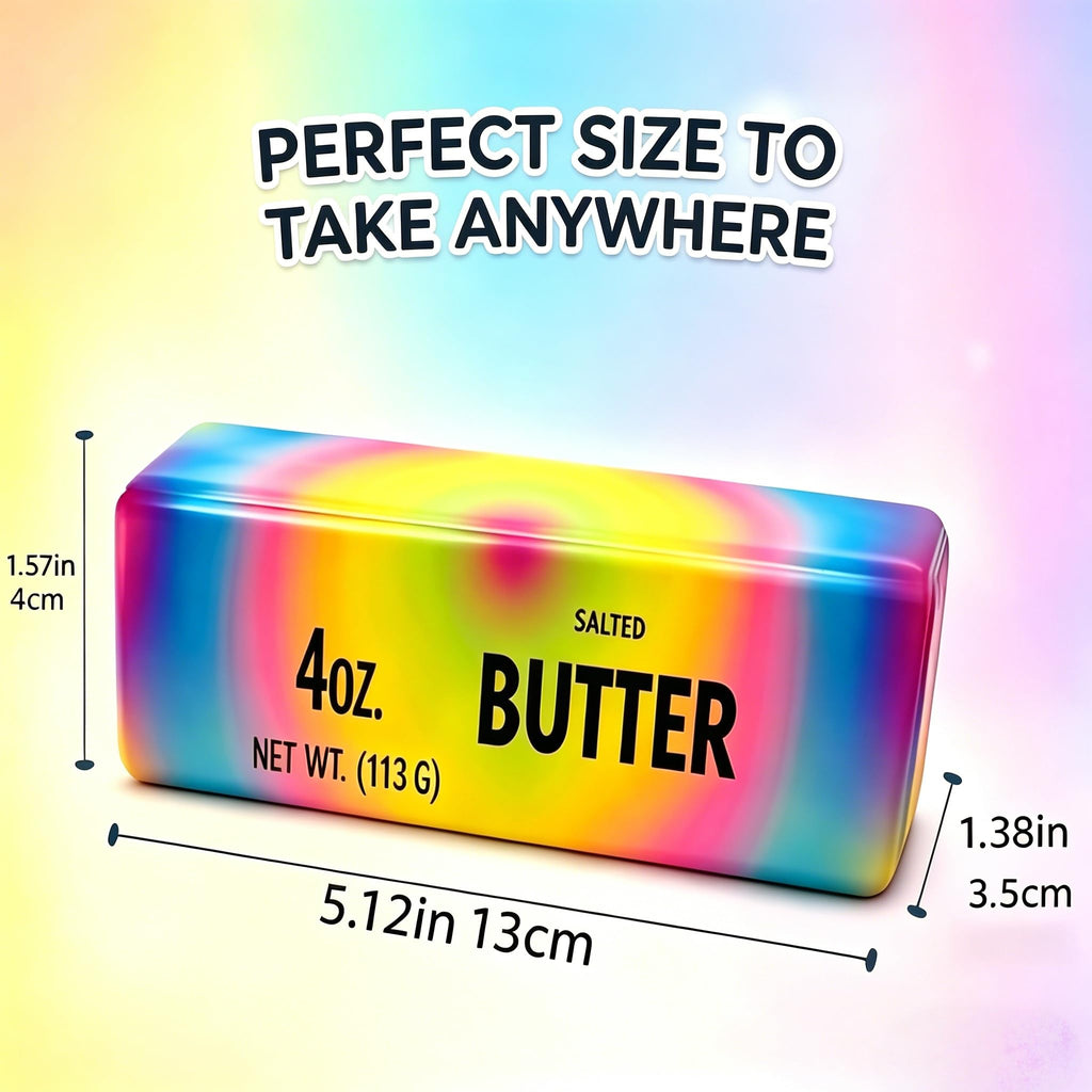 Butter Squishy,Squeeze Toys,2026 New Soft Novelty Toy,Realistic Butter Stick Fidget, Slow Rising Soft Stress Toy for Adults Stress Relief & Anxiety Relief (Butter-1PCS)