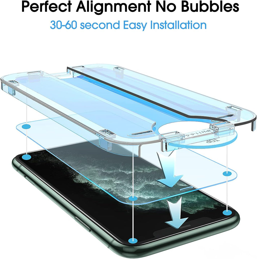 amFilm OneTouch for iPhone 17e / iPhone 16e Screen Protector Tempered Glass