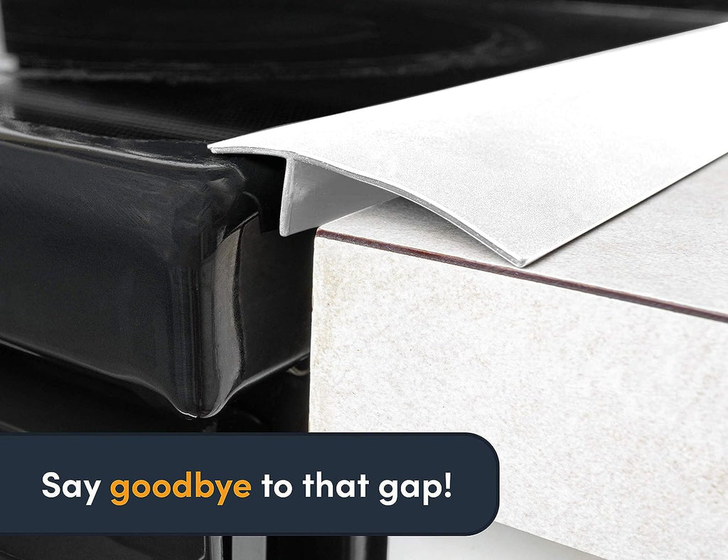 Linda’s Essentials Silicone Stove Gap Covers (2 Pack), Heat Resistant Oven Gap Filler Seals Gaps Between Stovetop and Counter, Easy to Clean Stove Gap Guard (21 Inches, Black)