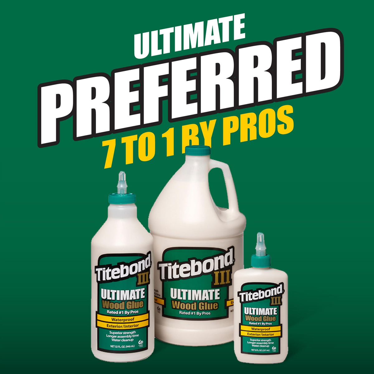 Titebond III Ultimate Wood Glue 4 Oz. – Woodworking Adhesive, Waterproof – 1412