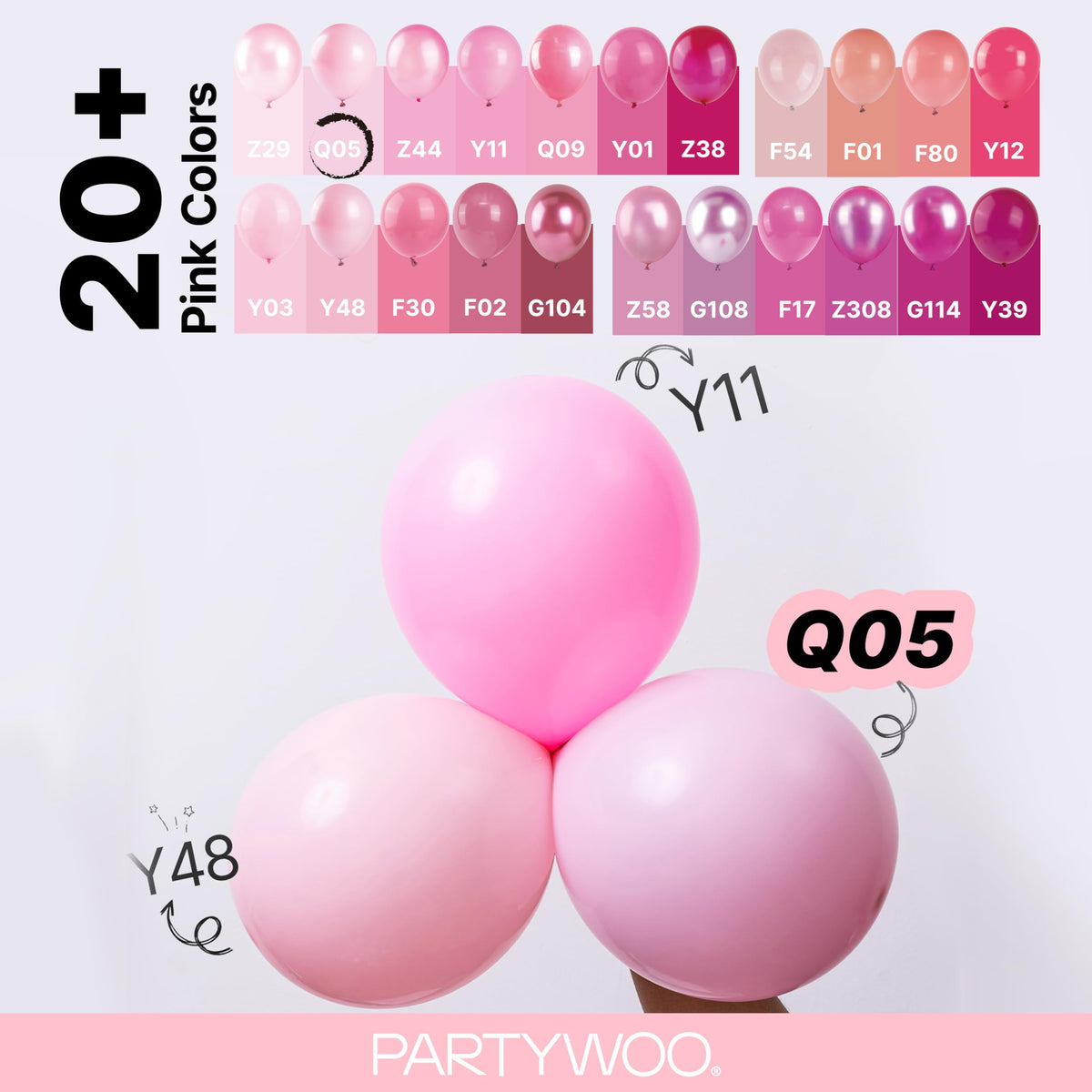 PartyWoo Lavender Balloons 127pcs Light Pastel Purple Lilac Different Sizes
