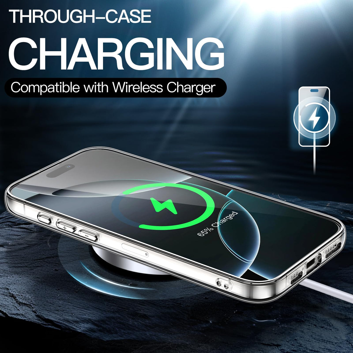 JETech Case for iPhone 16 Pro, Anti-Yellowing, Natural Titanium