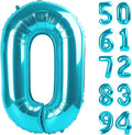 LightBlue 0 Balloon - Number Balloon 40 Inch, 0th LightBlue Decorations