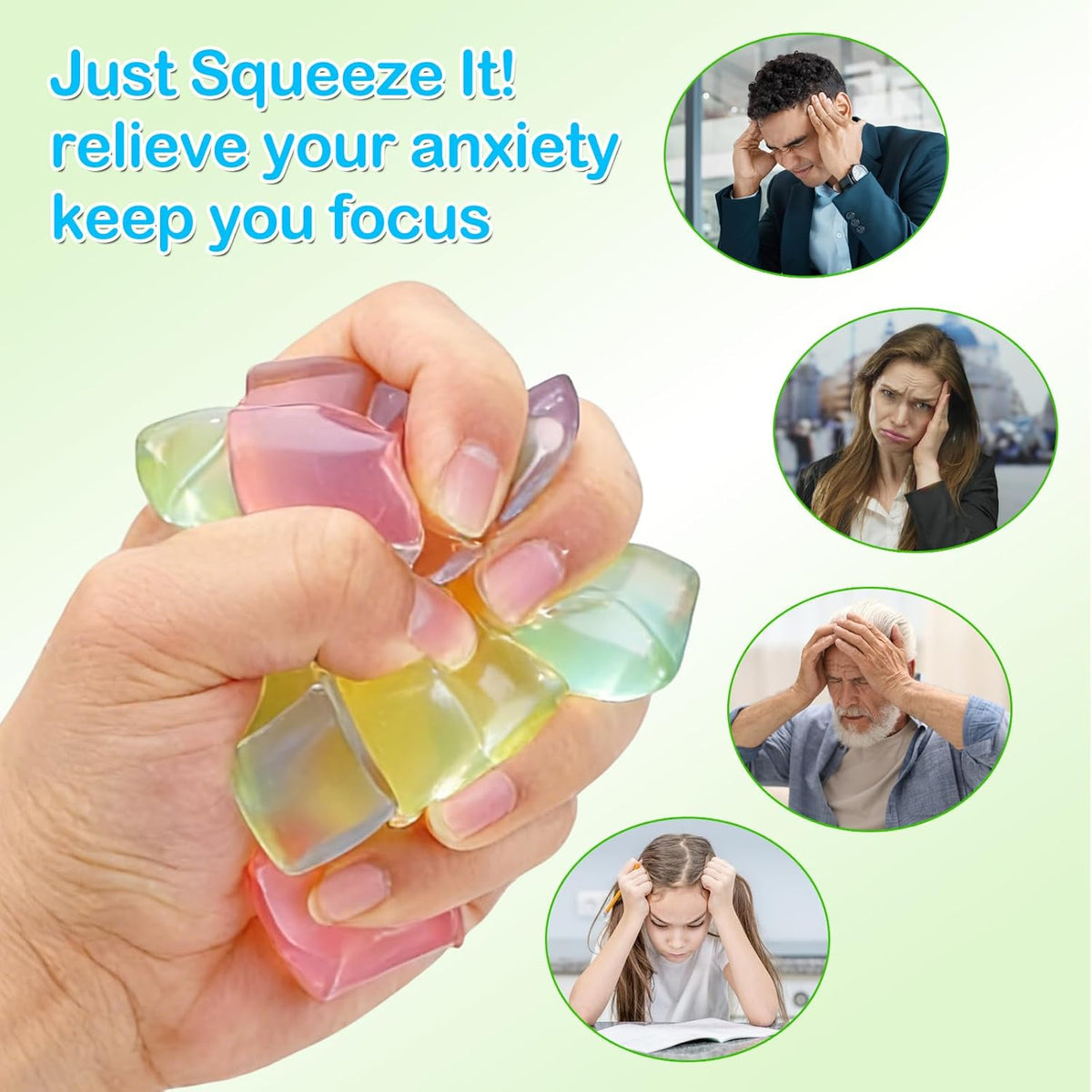 Siwarm 30 Pack Mini Cube Squishy Fidget Toys for Kids and Adults