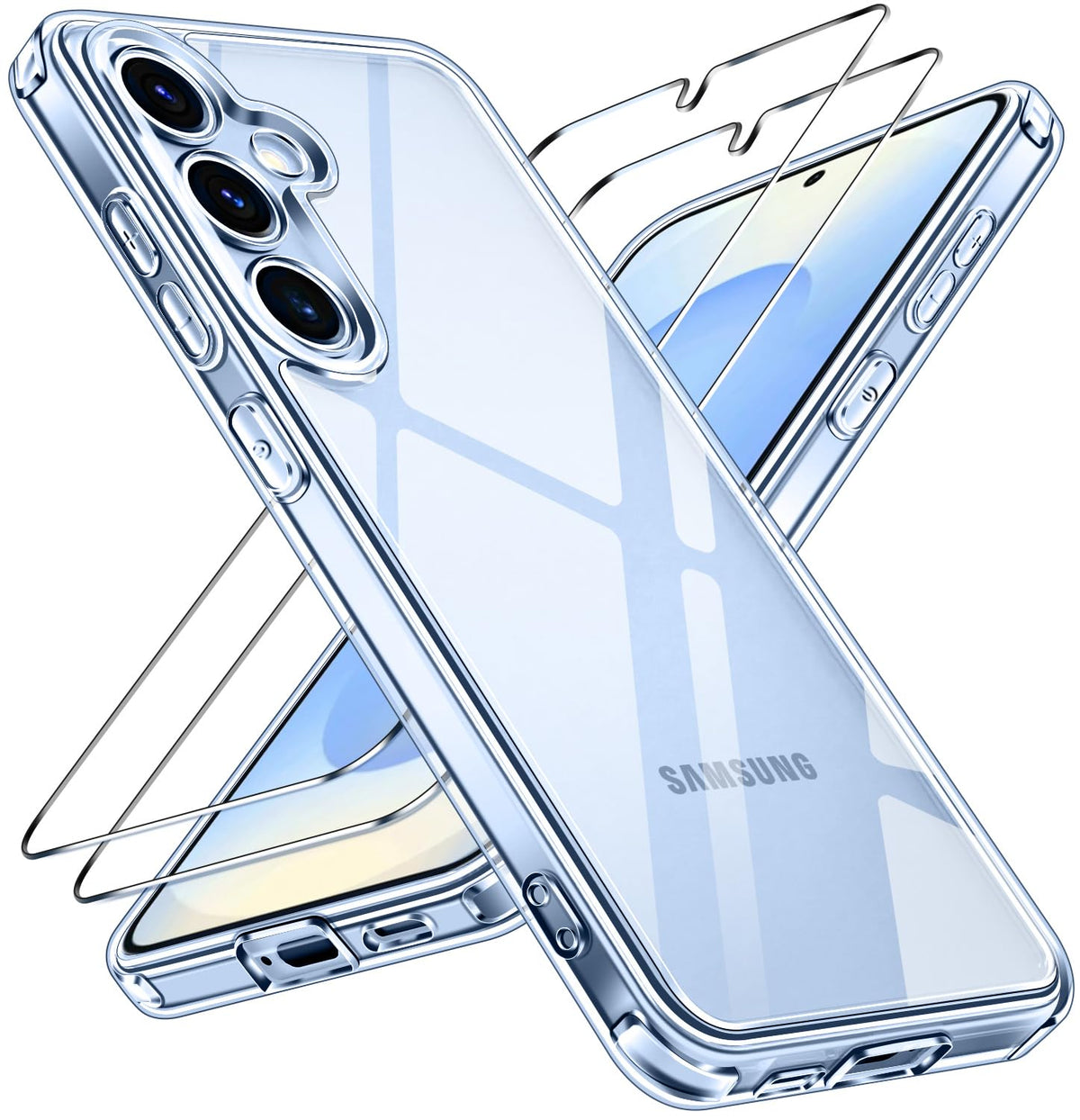 ivoler 3-in-1 Case for iPhone 16 Plus 6.7 inch, Clear