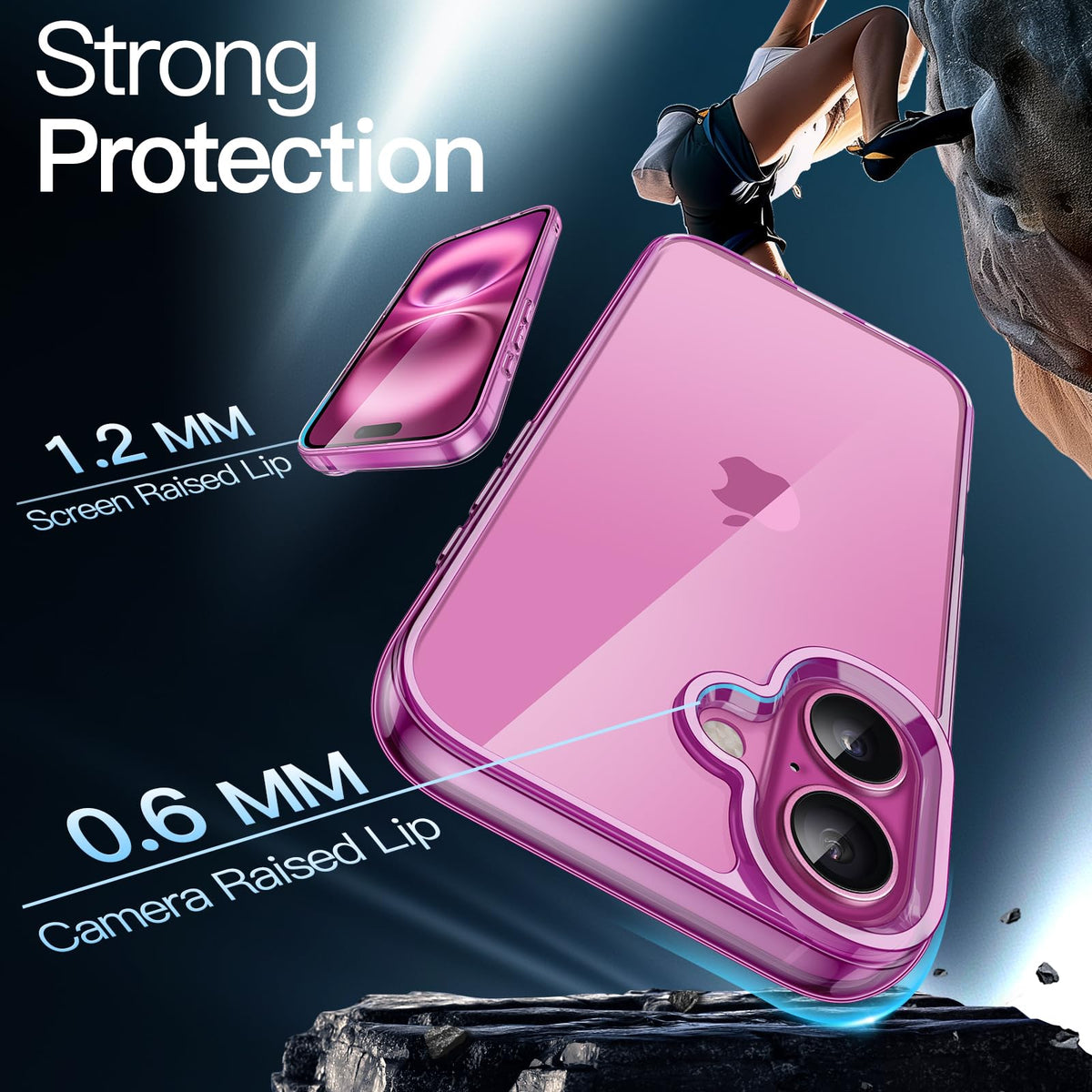JETech Case for iPhone 16 Pro, Anti-Yellowing, Natural Titanium