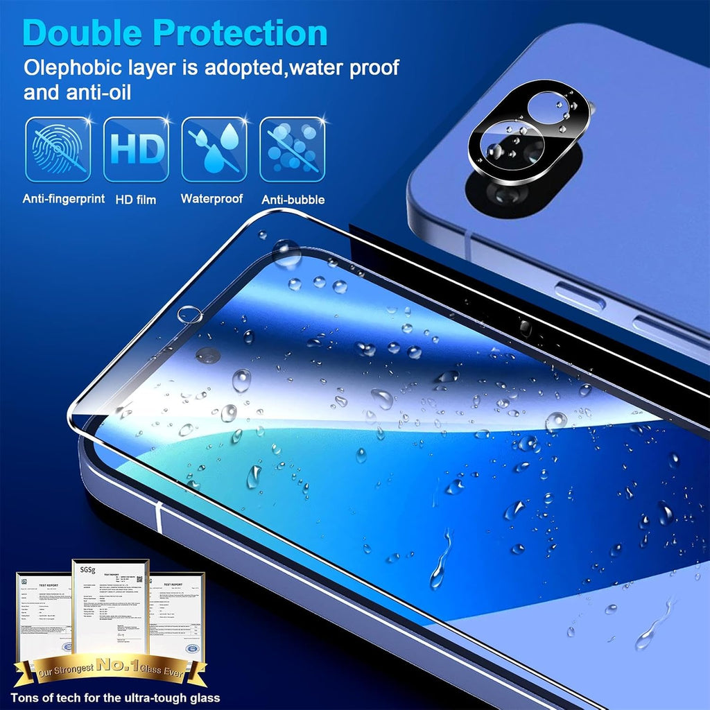 letosan 3 Pack for Google Pixel 11 Pro Screen Protector Tempered Glass + 3 Pack Camera Lens Protector, Military Grade Shatterproof, 9H Hardness, Fingerprint Unlock,Case Friendly 6.3 Inch