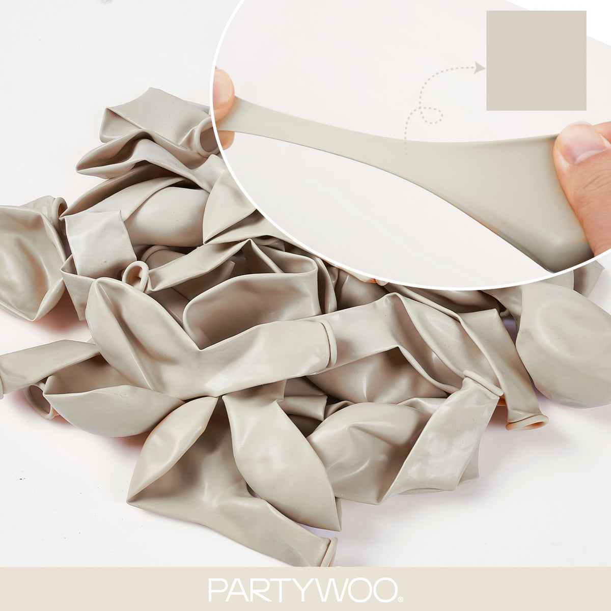 PartyWoo Baby Pink Balloons 152pcs Pastel Pale Light Pink Different Sizes