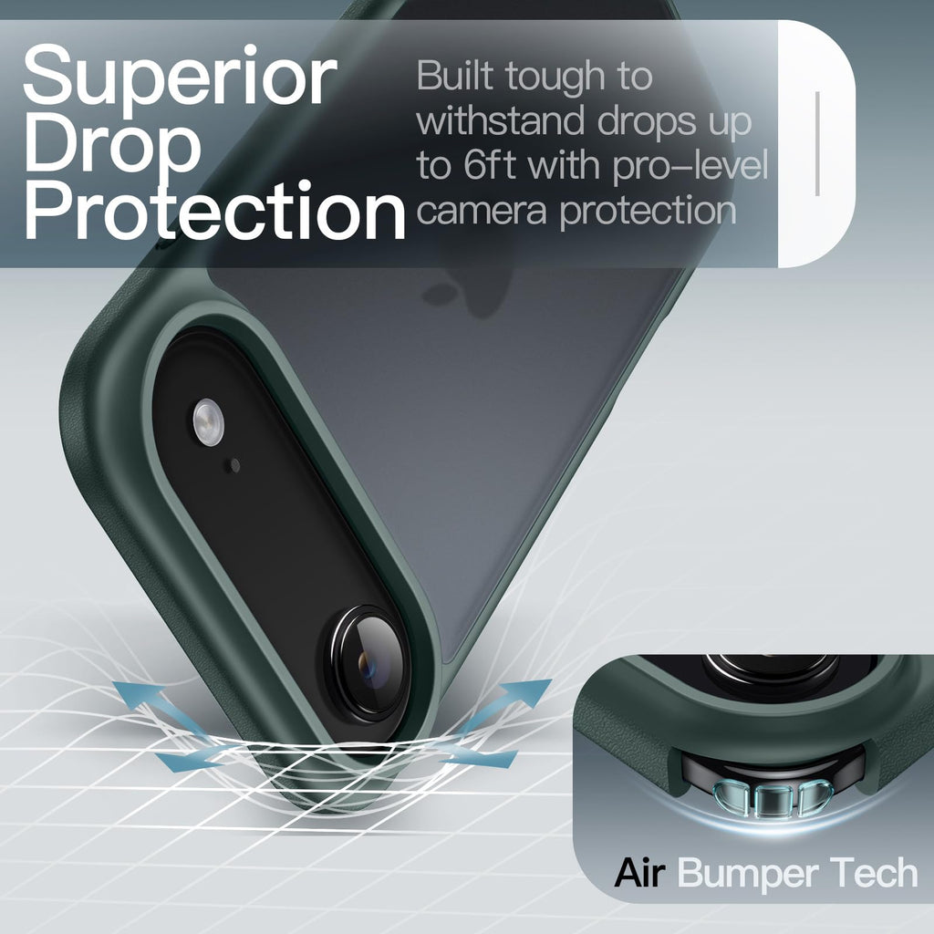 JETech Matte Case for iPhone Air, Black