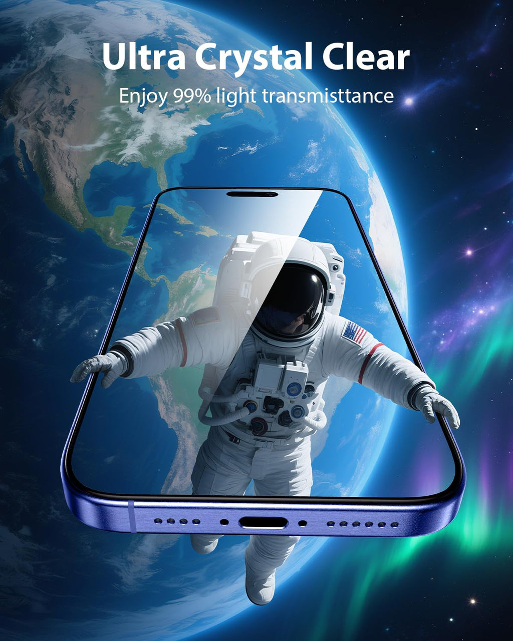 Mkeke Screen Protector for iPhone 17 Pro, 3 Pack 9H+ Tempered Glass
