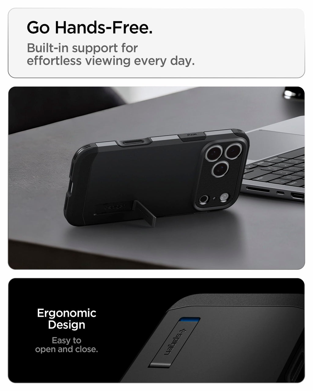 Spigen Tough Armor MagFit for iPhone 15 Pro Case, Metal Slate