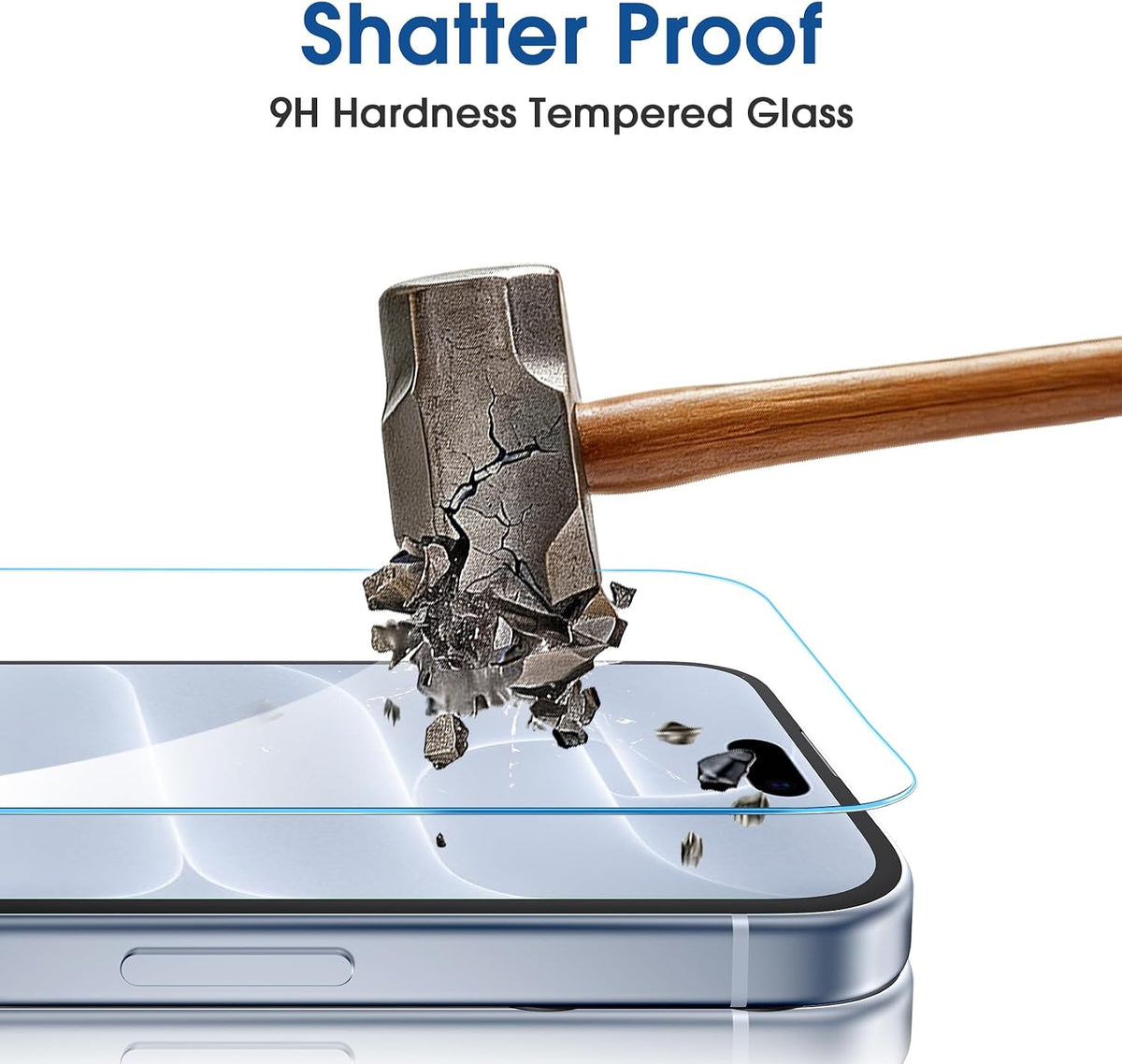 amFilm OneTouch for iPhone 17e / iPhone 16e Screen Protector Tempered Glass