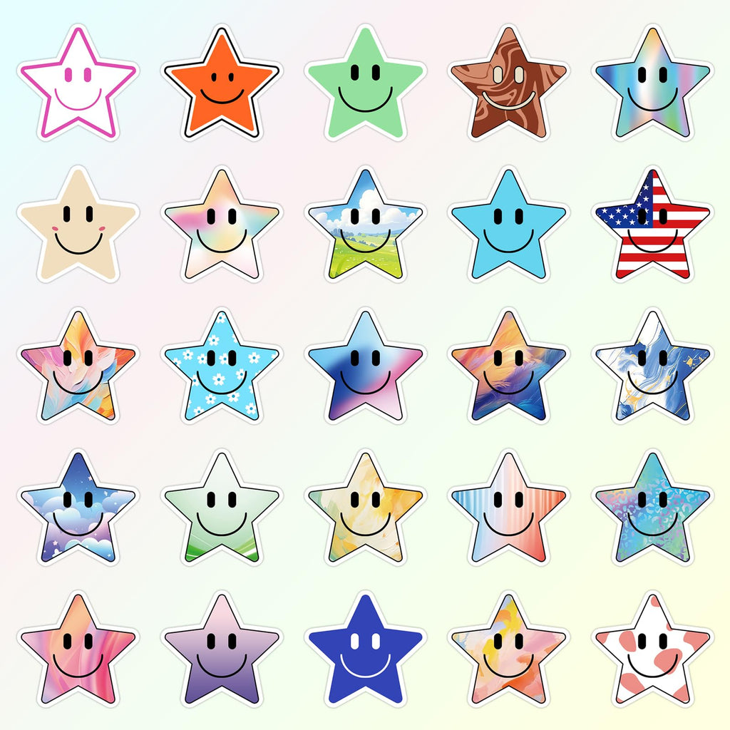 100PCS Smile Neon Stickers