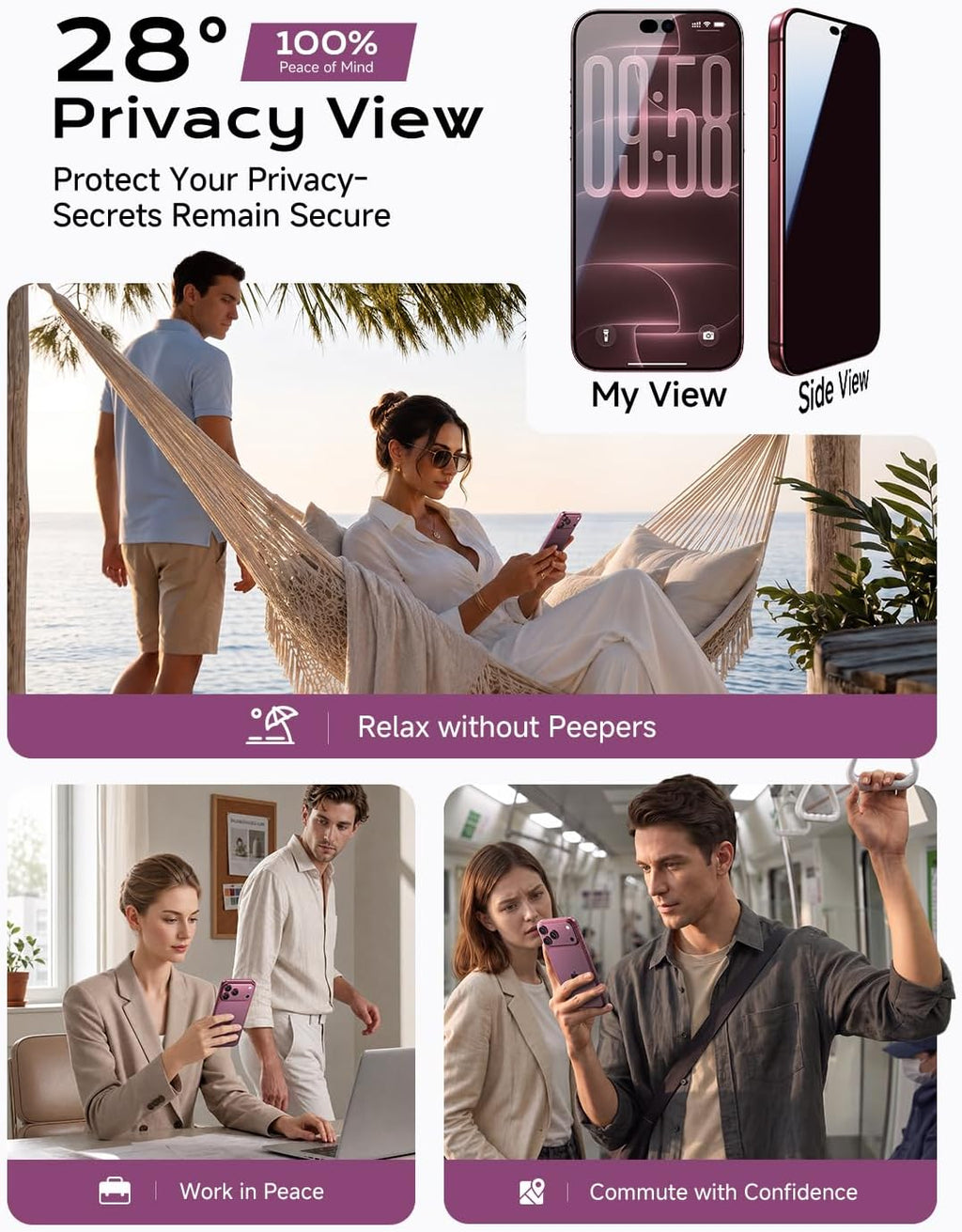 MAGIC JOHN Privacy 2Pack Galaxy S25 Plus Screen Protector