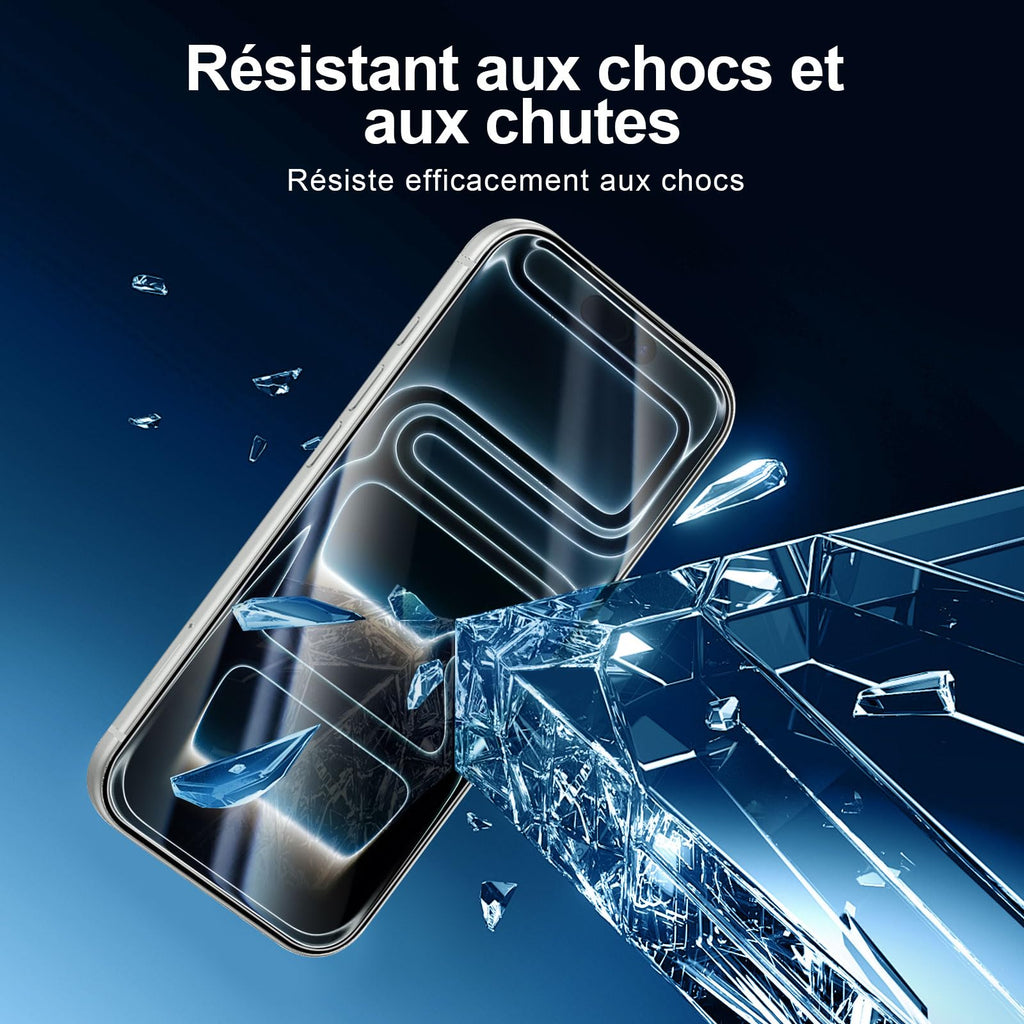 NEW'C for iPhone 16 Pro Screen Protector + Camera Lens Protector + Tool