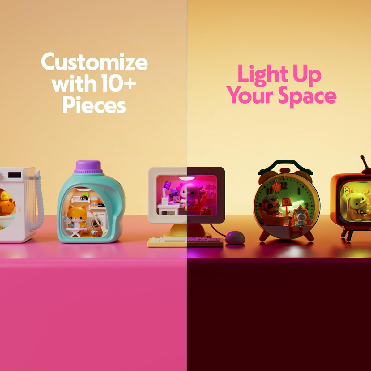 STARBOX Nook Nooks Series 1 Blind Box Collectible LED Animal Home Scenes