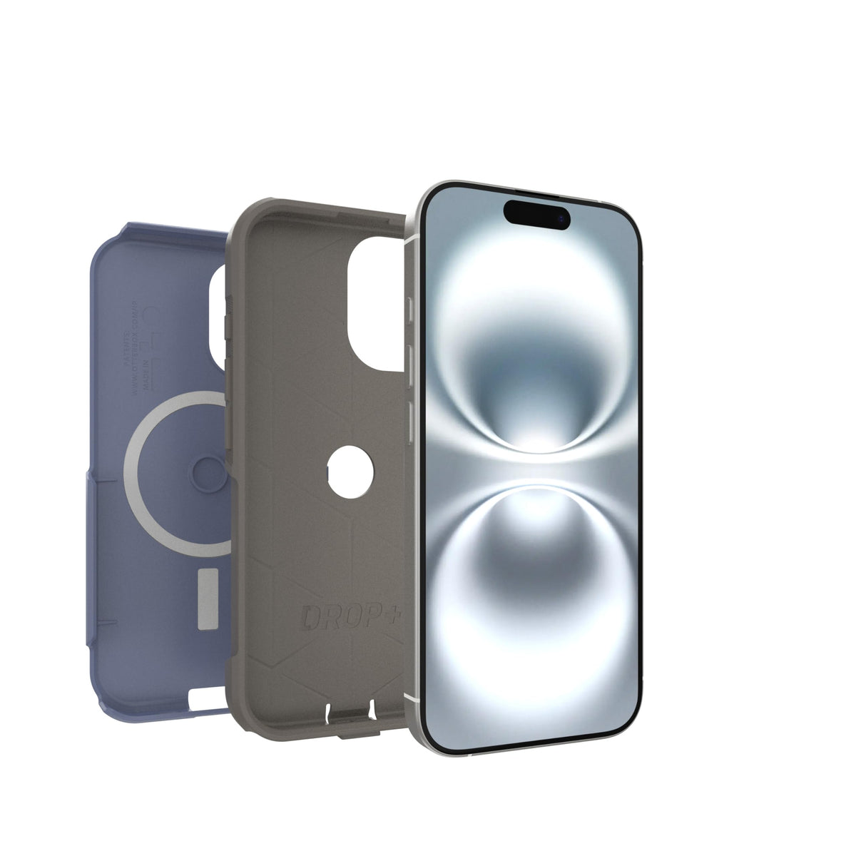 OtterBox iPhone 16 Commuter Series Case - Baby Blue Jeans, Thin & Protective iPhone Case, Dual-Layer, Impact Absorbing iPhone Case