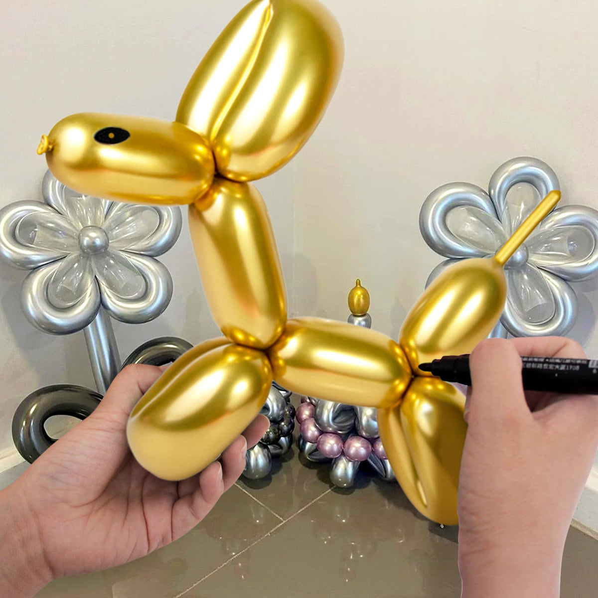 100Pcs clear 260 Balloons Clear Long Skinny Latex Balloon for Animal Ballons, Premium Quality Balloons for Beginners Baloons Making Kid's Carnivals Party Decoartion