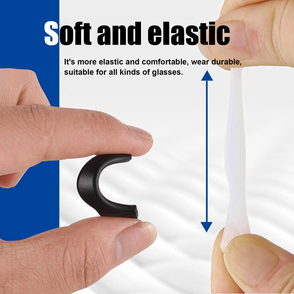 SMARTTOP Eyeglass Ear Grips -20 Pairs eye glasses ear grippers Anti-slip Holder, Silicone Ear Hook, eyeglasses ear grip Sleeve Retainer for Sports Glasses, Sunglasses Reading Glasses