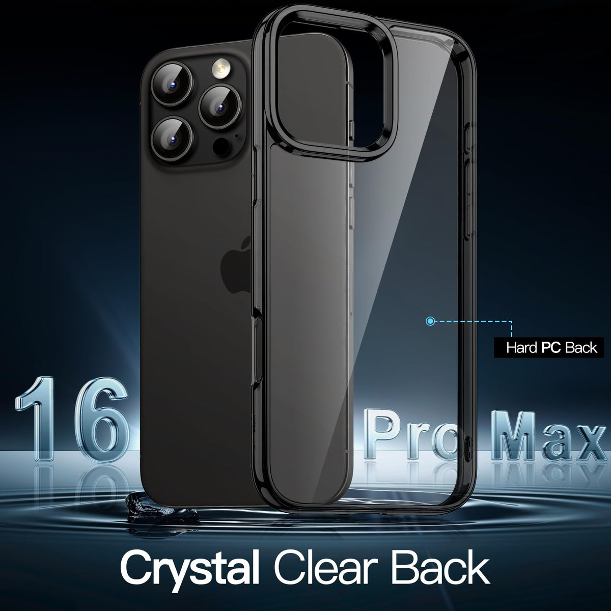 JETech Case for iPhone 16 Pro, Anti-Yellowing, Natural Titanium
